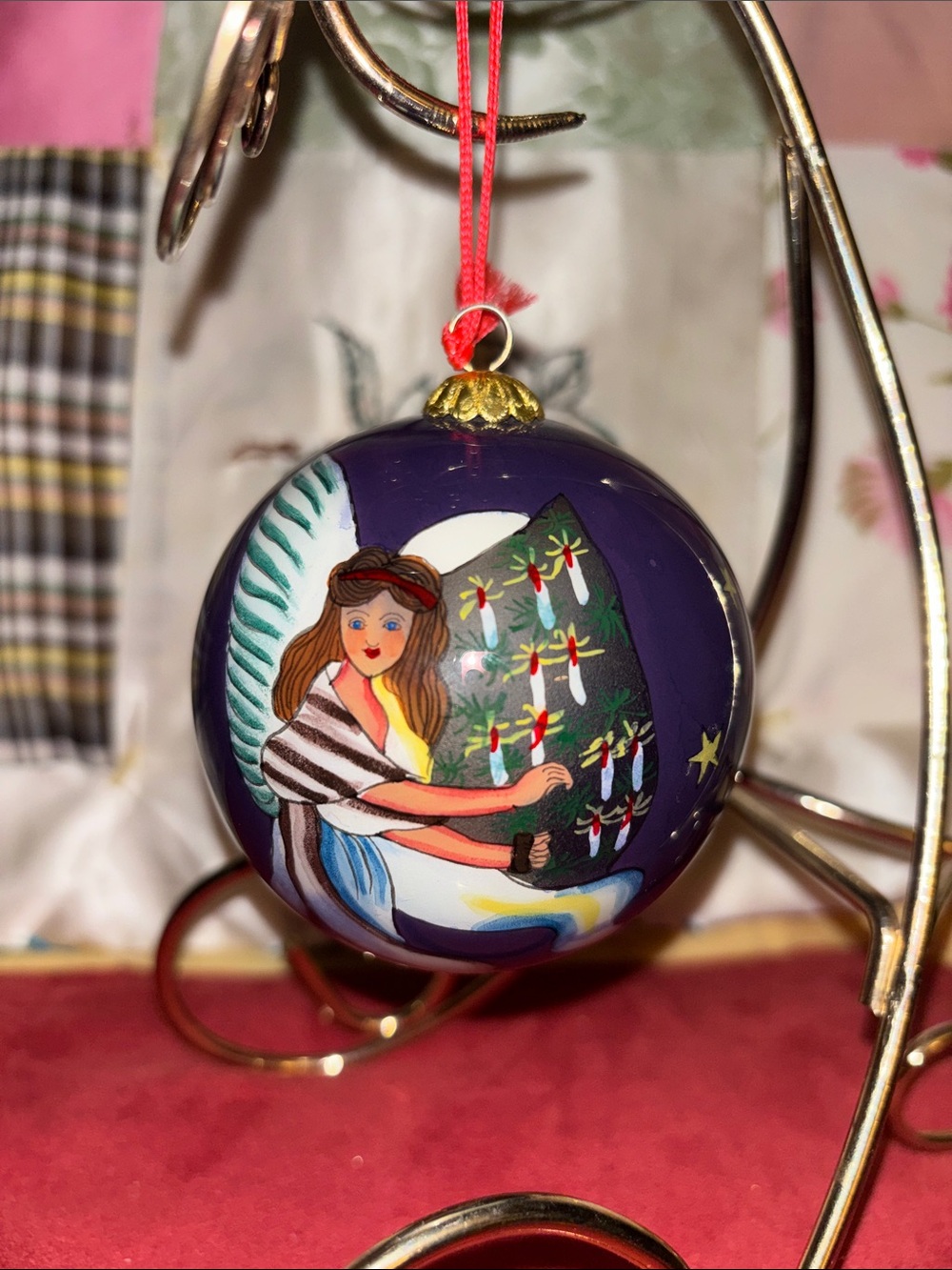 Li Bien Angel Instrument Glass Ball Ornament!